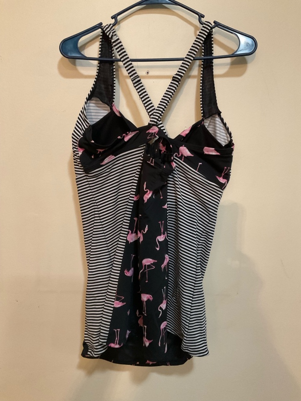 Torrid Pink Flamingo Print Tankini Swim Top - Picture 4 of 7